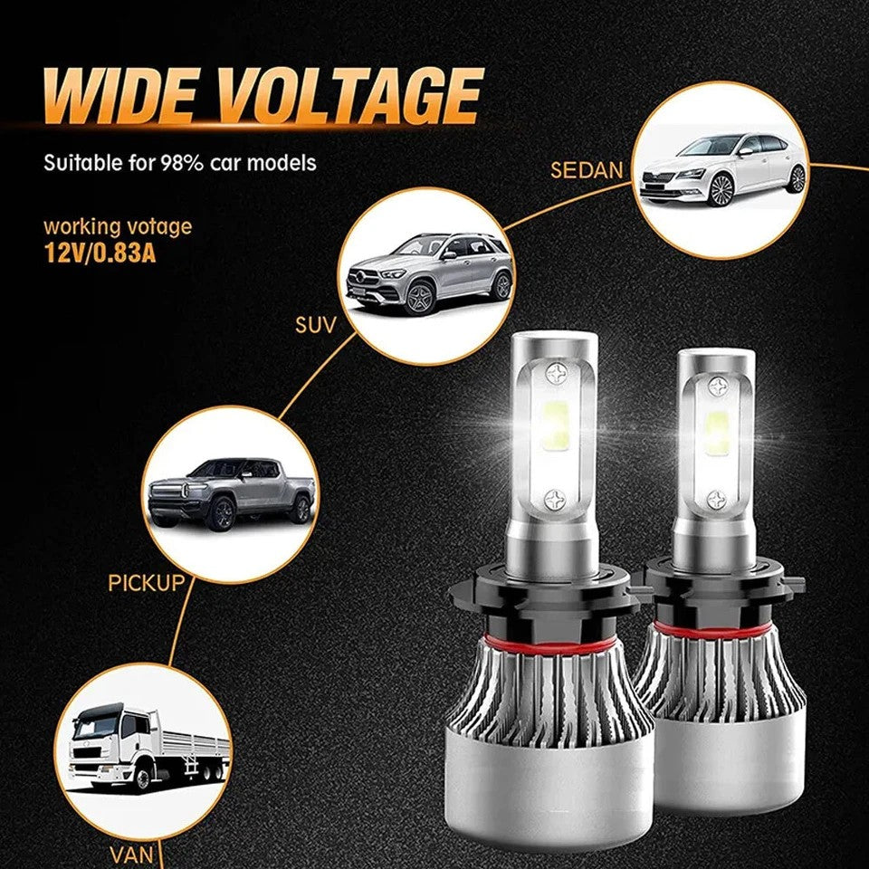 For Chevy Pickup 1981-87 C10 K10 Blazer 4x6" LED Headlights Hi-Lo Beam Lamp 4PCS