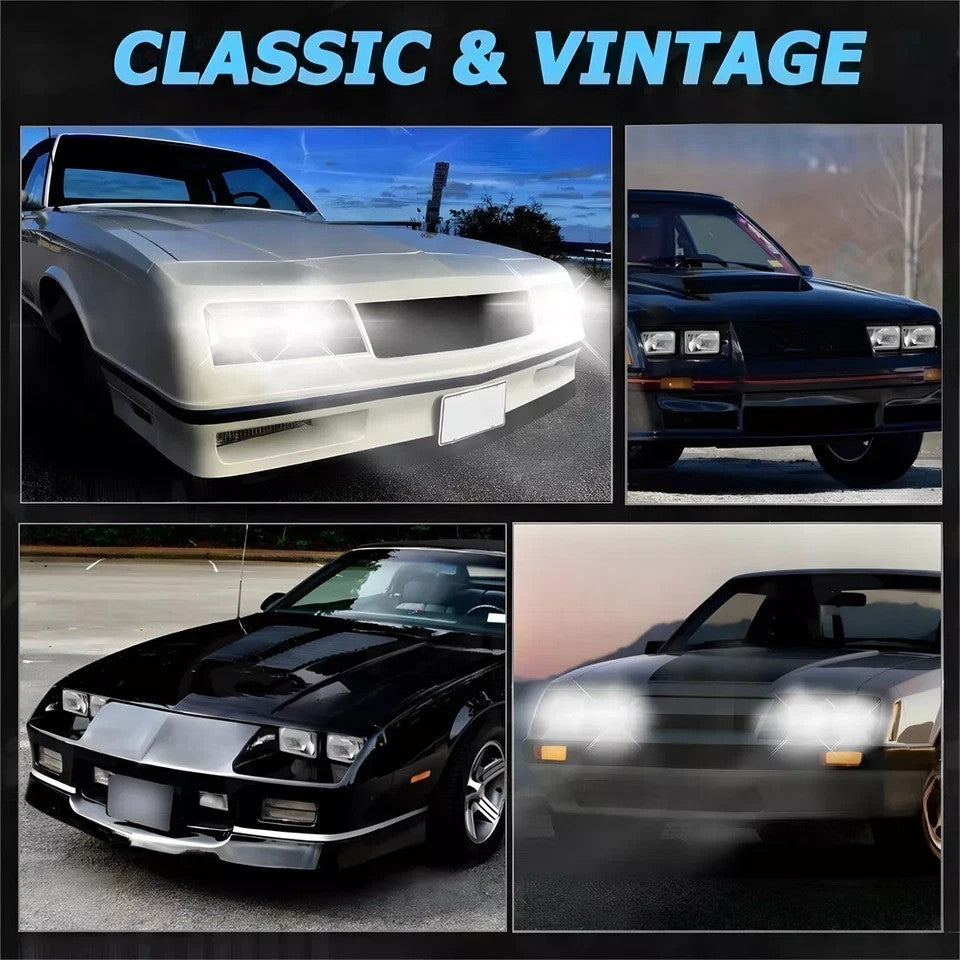 For Chevy Pickup 1981-87 C10 K10 Blazer 4x6" LED Headlights Hi-Lo Beam Lamp 4PCS