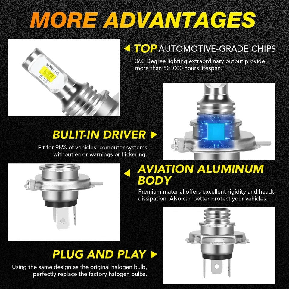 Pair 7inch Round Led Headlights Lamp for Chevy Bel Air 1955 1956 1957