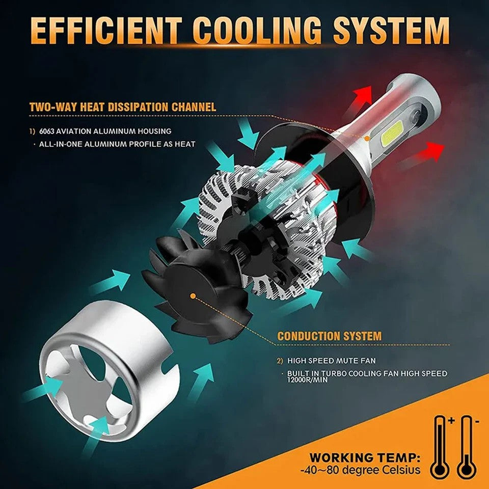 For Chevy Pickup 1981-87 C10 K10 Blazer 4x6" LED Headlights Hi-Lo Beam Lamp 4PCS