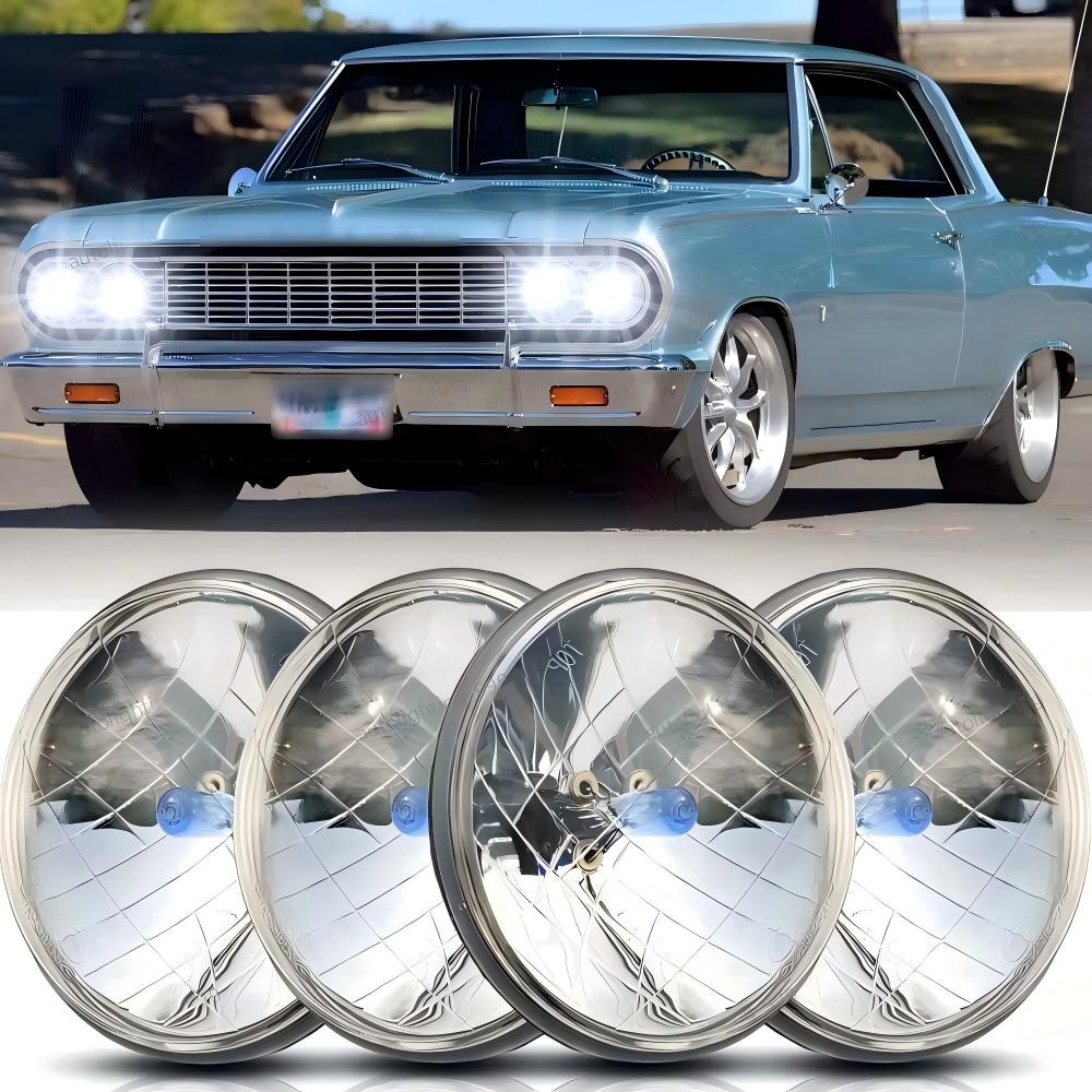 4PC FIT Chevy Chevelle 1964-1968 1970 5.75" 5-3/4" inch round Headlights hi/lo