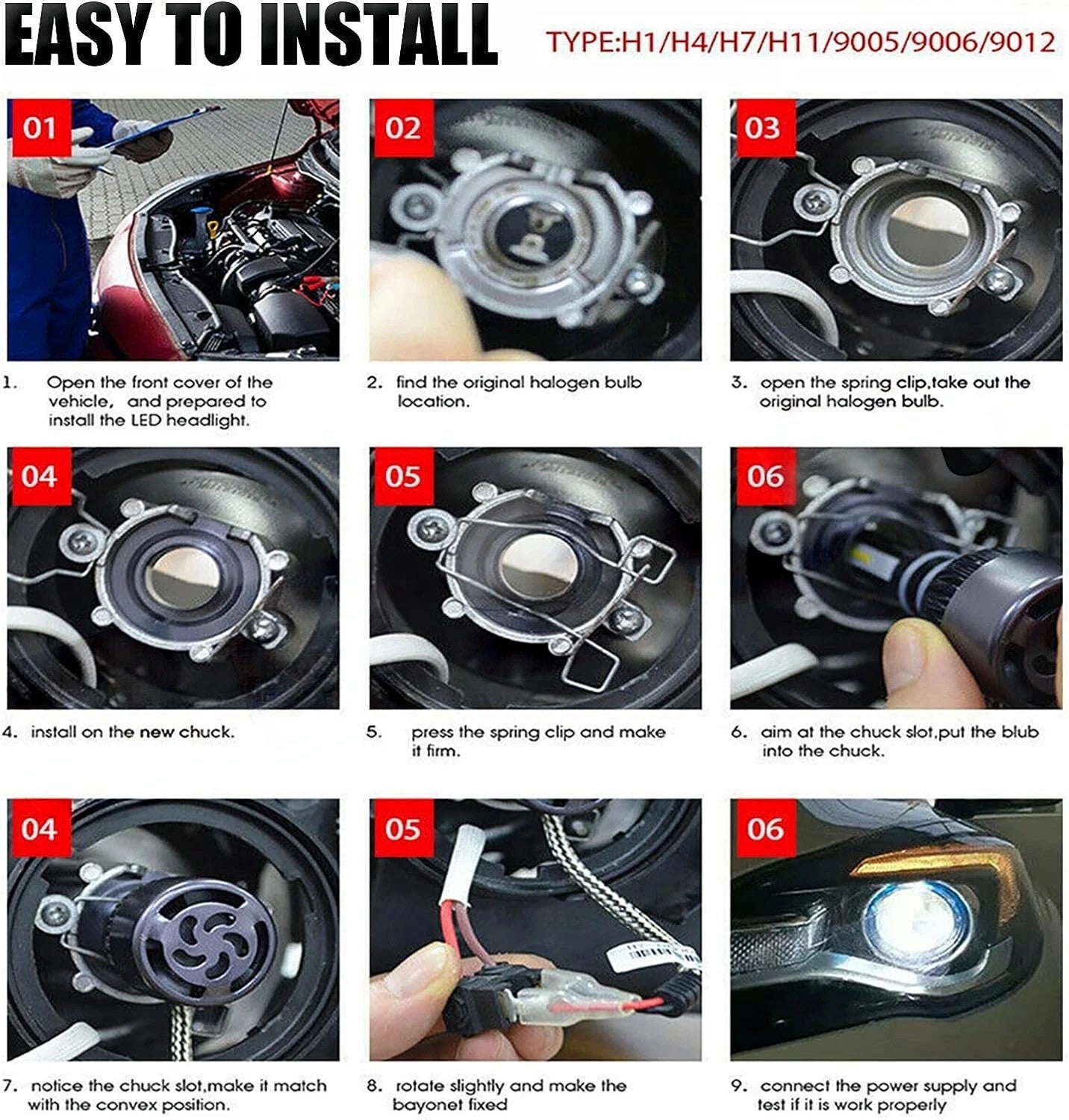 4PCS For 1981 1982 1983 1984 1985 1986 Chevy C10 Trucks 4x6 Hi-Lo LED Headlights