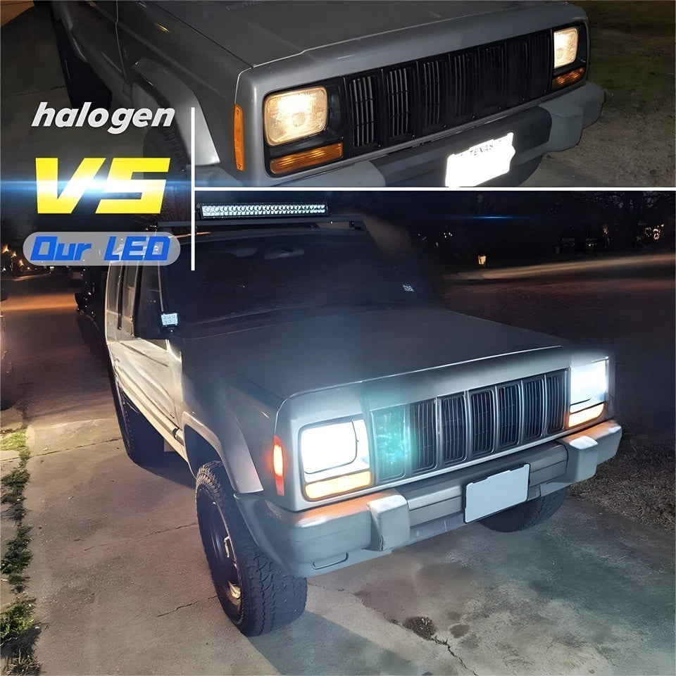 Pair For Ford F150 F250 F350 1978-1986 7x6 5x7 inch LED Headlights Hi-Lo beam L ledlightstore_998 (484)