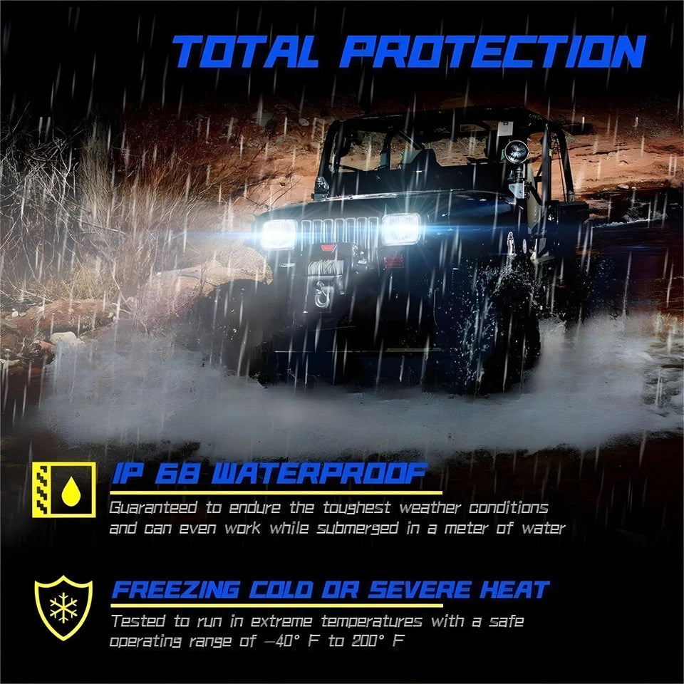 Pair For Ford F150 F250 F350 1978-1986 7x6 5x7 inch LED Headlights Hi-Lo beam L ledlightstore_998 (484)