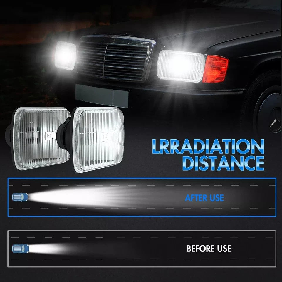 Pair Fit Toyota Tacoma 1995 1996 1997 5X7" 7x6" INCH LED Headlights HI/LO Beam