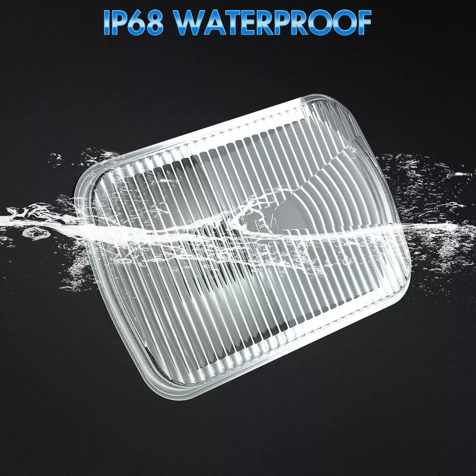 Pair Fit Toyota Tacoma 1995 1996 1997 5X7" 7x6" INCH LED Headlights HI/LO Beam